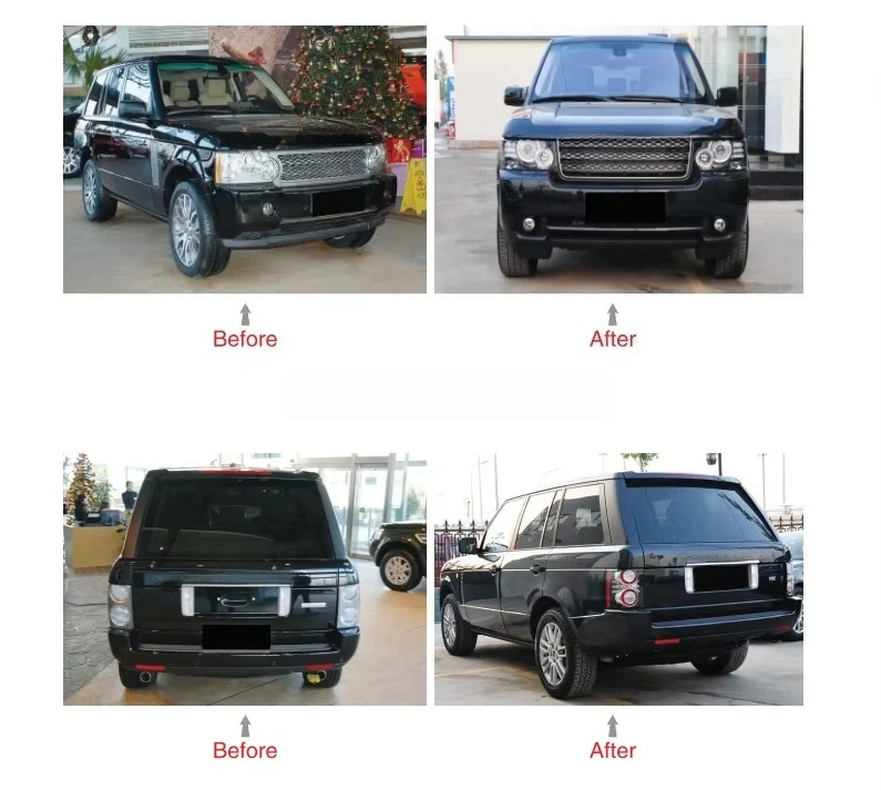 For RR vogue 2002-2009 Upgrade to 2010-2012 Version Old Upgrade to New Headlights Side Vent  Taillights Body Kit